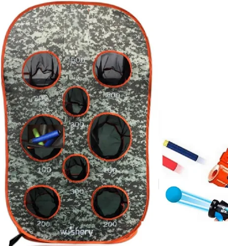 Objetivo grande para niños. Juguete de práctica de tiro con red de almacenamiento para niños. Perfecto para fiestas Nerf en interiores y exteriores,