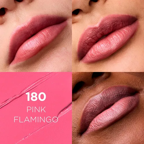 Miniatura 2 de L'Oreal Paris - Lápiz labial Colour Riche Original, cremoso e hidratante, satinado con aceite de argán y vitamina E, Pink Flamingo, 1 unidad Rosado