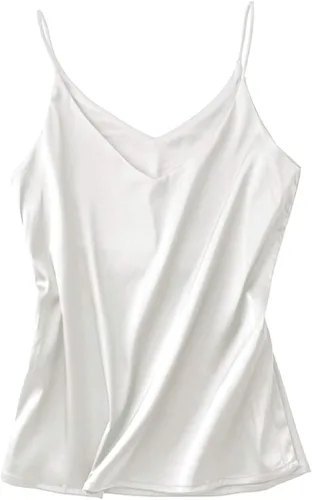 Miniatura 3 de Camisola sexy de seda sin mangas sin mangas con suave satén