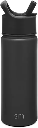 Miniatura 35 de Simple Modern botella de agua reutilizable con tapa con pajilla, de acero inoxidable con aislamiento al vacío, para gimnasio, viajes y deportes