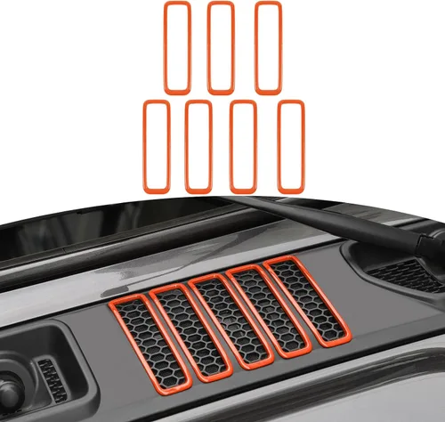 Miniatura 10 de RT-TCZ para Rejilla de Capó de Capó de Jeep JL para Jeep Wrangler JL JLU 2018-Actual para Gladiator JT 2020-Actual Accesorios Exteriores de Fibra
