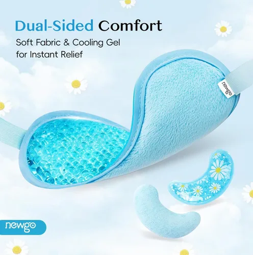 Miniatura 5 de NEWGO Mascarilla refrescante para ojos hinchados, máscara de ojos fríos para ojos para después de cirugía de ojos, alivio del estrés tensional, Azul