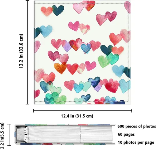 Miniatura 6 de Fintie - Álbum de fotos de 4x6 pulgadas, 600 bolsillos, álbum de gran capacidad con cubierta para fotos familiares, bodas, aniversarios, bebés