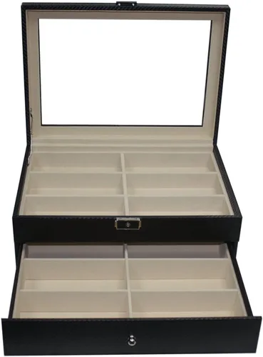 Miniatura 5 de Organizador grande de la caja de almacenamiento de la vitrina de gafas de sol de gafas