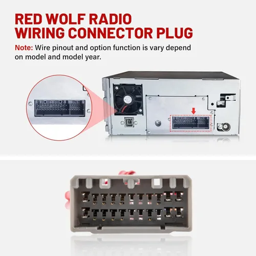 Miniatura 3 de RED WOLF Reemplazo de arnés de cable de instalación de radio con adaptador de antena para Jeep 2003-2007, Dodge ram 2002-2007, Chrysler 2000-2007