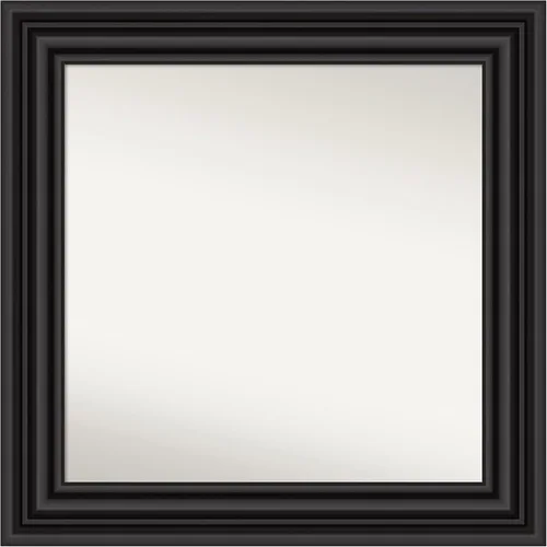 Miniatura 102 de Amanti Art Espejo personalizado, espejo de baño negro puente, espejo de pared o espejo de tocador de baño sobre el fregadero (26 x 26 pulgadas)