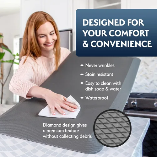 Miniatura 2 de Tapete antifatiga cómodo por Sky Mats, calidad de grado comercial, perfecto para escritorios de pie, cocinas y garajes, alivia el dolor de pies