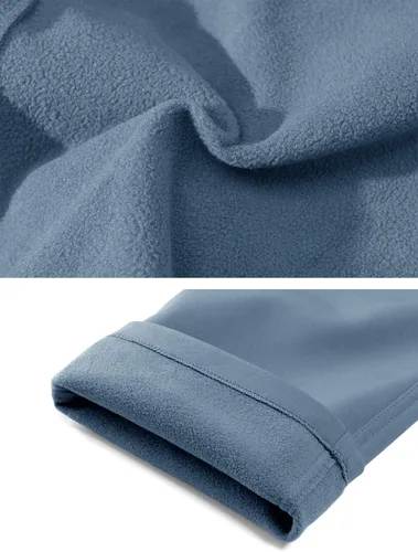 Miniatura 7 de TACVASEN Pantalones de invierno para hombre, 9 bolsillos, forro polar, para senderismo, nieve, resistentes al agua, cálidos, softshell, gruesos