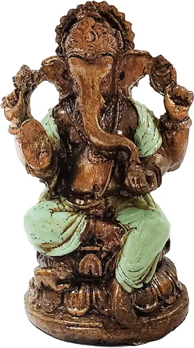 Miniatura 21 de Ganesha - Cabeza de elefante y cuerpo humano que elimina obstáculos del camino de uno, decoración de dormitorio, oficina en casa, estatua Rojo