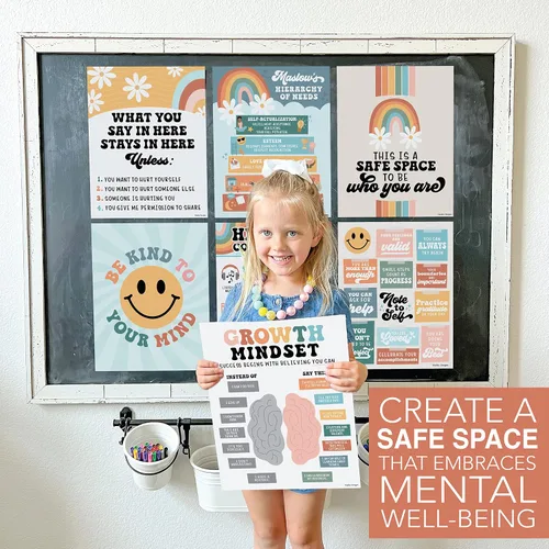 Miniatura 4 de Hadley Designs 9 pósteres de salud mental para el aula, consejero escolar, oficina, decoración de oficina, terapia de salud mental, carteles