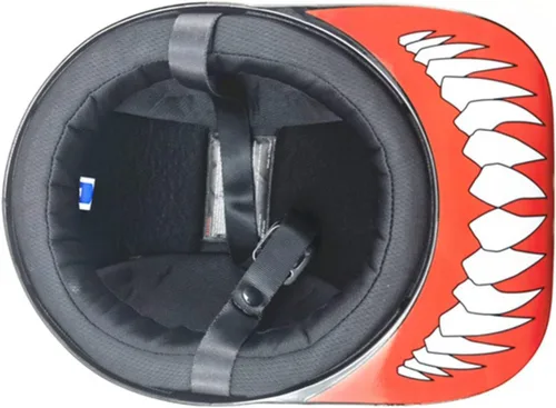 Miniatura 2 de Gorra de béisbol retro, casco de apertura de moda, medio casco de motocicleta, adecuado para hombres y mujeres adultos, para ayudar a los cruceros a