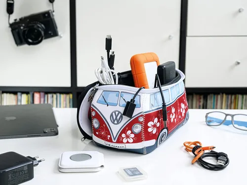 Miniatura 6 de BRISA VW Collection – Volkswagen Bolsa universal de neopreno para maquillaje, cosméticos, artículos de tocador para farmacia de viaje, en diseño