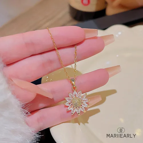 Miniatura 8 de Daisy Necklace For Women 925 Sterling Silver Tiny Daisy Flower Pendant Necklace For Women, Daisy Flower Pendant Necklace Daisy Birthday Christmas