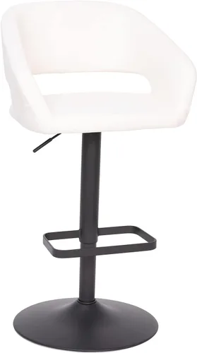Miniatura 14 de Flash Furniture Erik Taburete de bar contemporáneo de altura ajustable con reposapiés y respaldo medio redondeado, taburete tapizado o altura