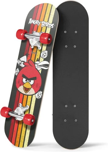 Miniatura 6 de Angry Birds Monopatín para principiantes para niños, mini tabla de crucero de madera con gráficos geniales para niños y niñas de 5 a 14 años, Cómic