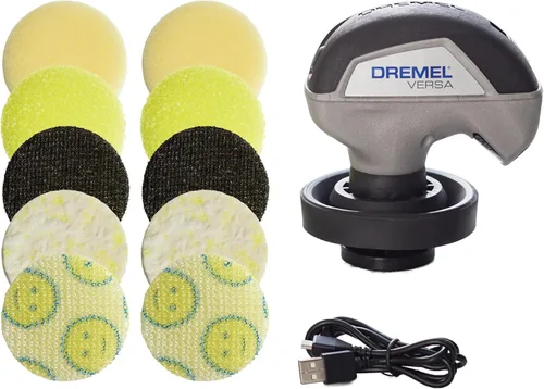 Miniatura 9 de Kit de Limpieza con Cepillo Eléctrico Giratorio Dremel Versa Power con 5 Esponjas de Limpieza Scrub Daddy - Limpiador Eléctrico Inalámbrico