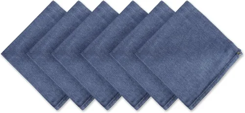 Miniatura 18 de DII - Juego de servilletas de colección sólida, 20x20 pulgadas, Azul ancla, 6