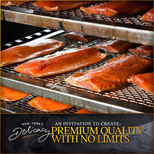 Miniatura 6 de New York's Delicacy Salmón ahumado Nova – 2.0 libras (1 filete) – Precortado, totalmente recortado, sin piel, Kosher, sin gluten, alto en Omega 3