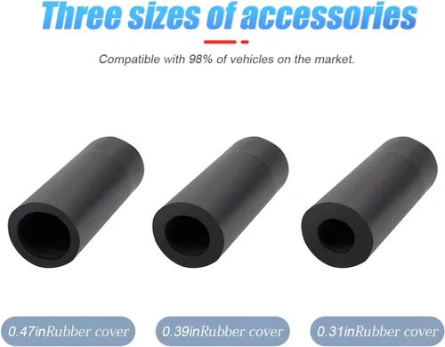 Miniatura 4 de Pomo de palanca de cambios para automóvil, agarre de transmisión manual y automática con mango tipo cuchillo con tornillos adaptadores y llave Negro