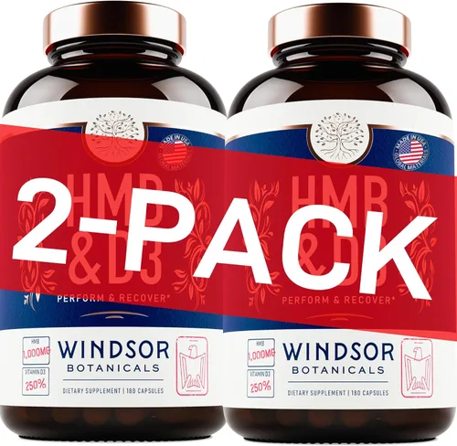 Suplemento de HMB y vitamina D3 – Crecimiento muscular, fuerza, rendimiento y recuperación – B-hidroxi B-metilbutirato, calcio D3 Plus, suplementos