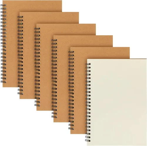 Miniatura 12 de Epakh Paquete de 6 cuadernos en espiral a granel, cuaderno de espiral de tapa dura de regreso a clases, 5.5 x 8.3 pulgadas, cuaderno de notas