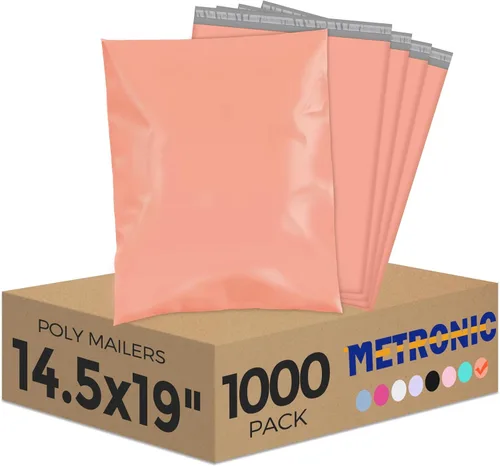 Miniatura 38 de Metronic Sobres de polietileno grandes de 24 x 24 pulgadas, 100 unidades, bolsas de envío adhesivas fuertes para ropa, sobres impermeables para Lila