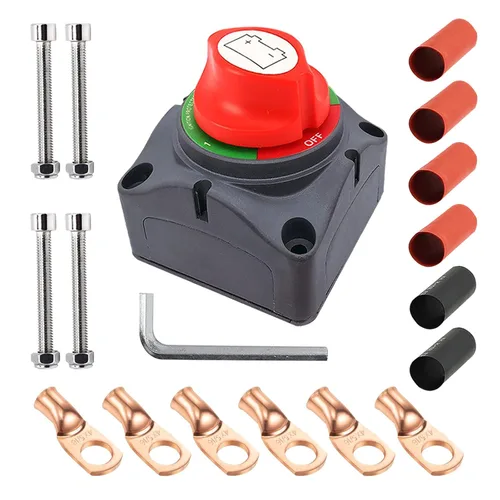 Miniatura 11 de Ampper - Interruptor de desconexión de batería 12V - 48V, interruptor de desconexión de batería marina con terminales para cortar la alimentación