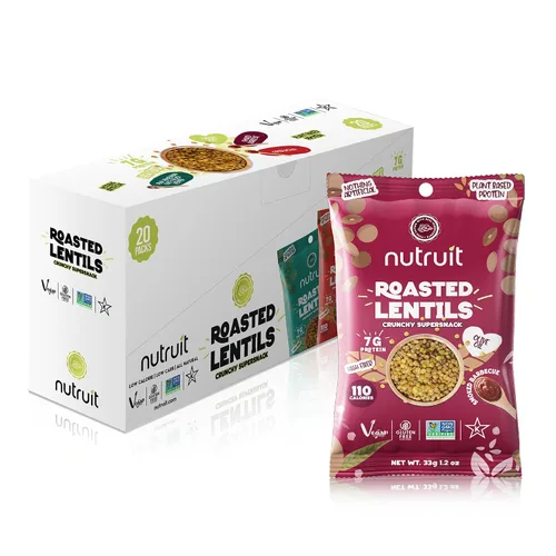 Miniatura 9 de Nutruit Snack de Lentejas Tostadas - Sal del Himalaya y Pimienta Negra Saludable - Vegano, Sin Gluten, Sin OMG, Alto en Proteínas, Saludable Para