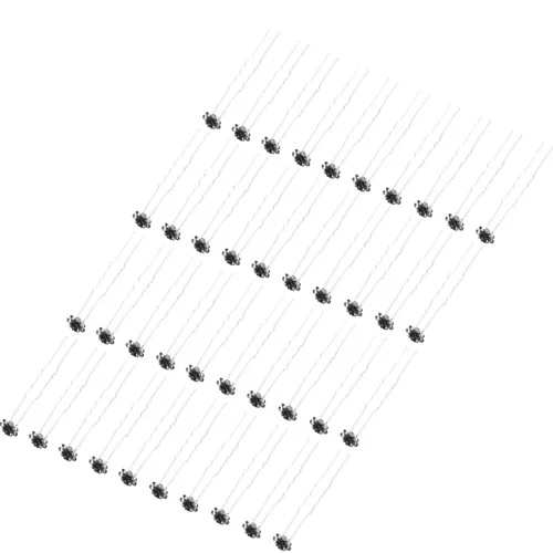 Miniatura 4 de 40 horquillas para el cabello con diamantes de imitación en forma de U, accesorios para el cabello de cristal para novia, boda, fiesta, niña, dulce