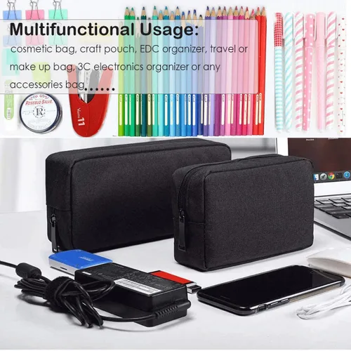 Miniatura 6 de CAAORDKSO Organizador de Electrónicos Estuche de Viaje, Organizador de Cables Bolsa Organizadora de Cables de Viaje Impermeable Portátil Estuche