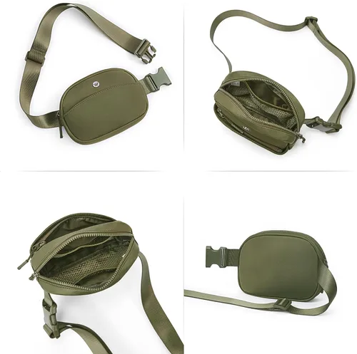 Miniatura 65 de WESTBRONCO Riñoneras para mujeres y hombres, bolsa para cinturón con bolsillos con cremallera, riñoneras modernas, bolsas cruzadas ligeras de 1