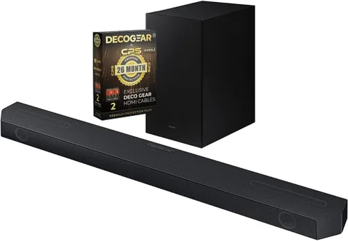 Samsung HW-Q600C - Barra de sonido y subwoofer de 3.1.2 canales con Dolby Audio Bundle con cable Deco Gear 4K HDMI 2.0 con conductores de cobre puro