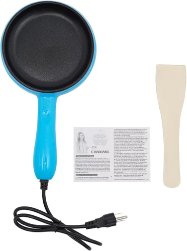 Miniatura 9 de Sartén eléctrica antiadherente de 6 pulgadas de 450 W, sartén eléctrica antiadherente de 356.0 °F/356 °F para inducción, tortillas y campamento, uso
