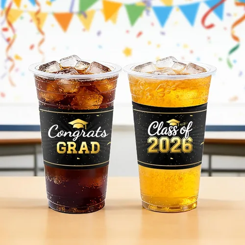 Miniatura 3 de HongyiTime Paquete de 50 vasos de graduación de 16 onzas, juego de vajilla desechable para graduados de clase 2026, suministros y recuerdos