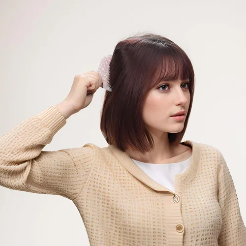 Miniatura 5 de VOCOSTE Peine de dientes anchos para mujer, tamaño de bolsillo antiestático para cabello rizado grueso, de viaje y mini peine para cabello húmedo