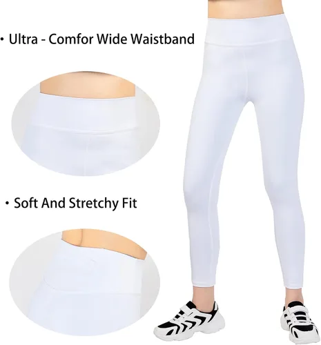 Miniatura 4 de Kiderence Leggings deportivos para niñas pequeñas, pantalones de yoga con bolsillo
