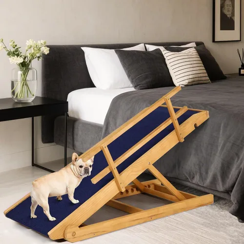 Miniatura 8 de Rampa para perros para camas, autos, sofás, escalones para perros con superficie antideslizante, rampas para perros para mascotas pequeñas