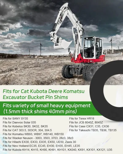 Miniatura 2 de Kit de cuñas de pasador de cubo para excavadora de 1.575 pulgadas (1.575 in) para Cat Kubota Deere Komatsu, variedad de equipos pequeños y pesados