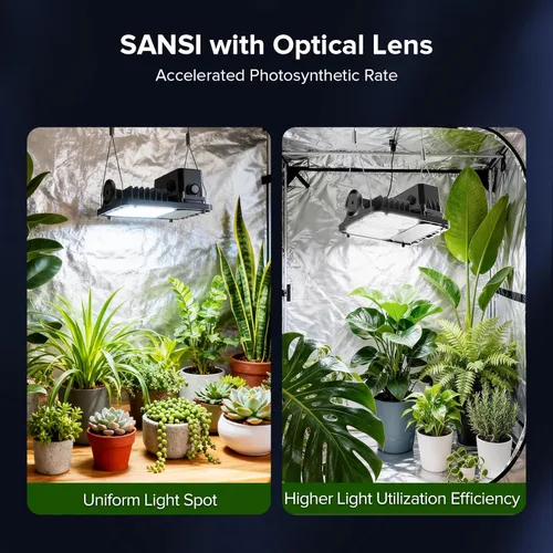 Miniatura 8 de SANSI Luces de cultivo para plantas de interior, luz de planta de espectro completo de 70W (equivalente a 500W) con lente óptica para alto PPFD
