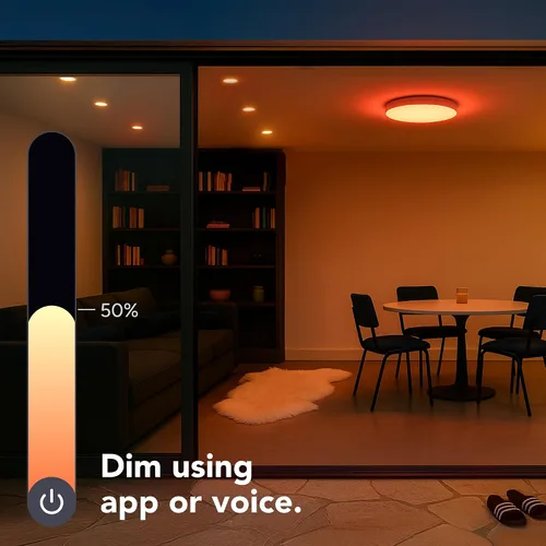 Miniatura 5 de LIFX Luz descendente empotrable inteligente sin lata de 4 pulgadas, borde deflector profundo, RGB + blanco sintonizable (1500-9000 K), control