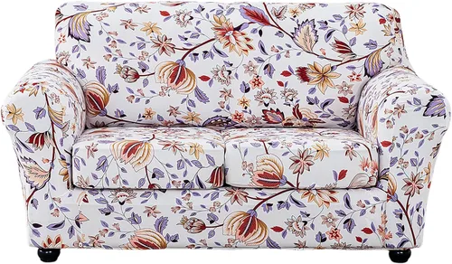 Miniatura 33 de CRFATOP Fundas elásticas para sillón de 2 plazas suaves con diseño floral para perros, fundas elásticas para sillón de 1 plaza, fundas lavables