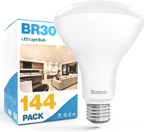 Miniatura 8 de Sunco - Paquete de 24 bombillas LED BR30, bombillas empotradas, bombilla de inundación para interiores, 850 LM, 11 W (equivalente a 65 W), blanco