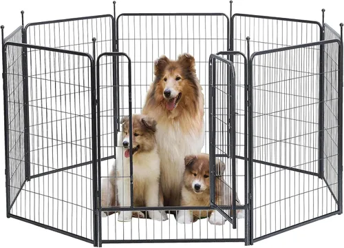 Miniatura 11 de Corralito para perros, 24/32/40 pulgadas de altura en resistente, valla plegable para interiores y exteriores, corralito portátil para mascotas