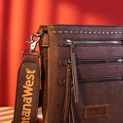 Miniatura 3 de Montana West Bolsos cruzados para mujer con múltiples bolsillos y correa de guitarra