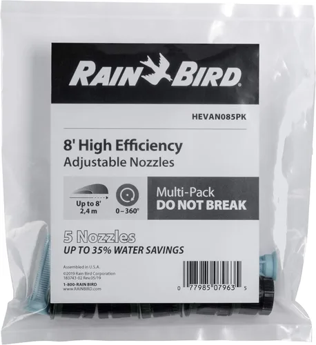 Miniatura 3 de Rain Bird HEVAN085PK Boquilla de pulverización de alta eficiencia, patrón ajustable de 0° a 360°, distancia de pulverización de 5 pies a 8 pies