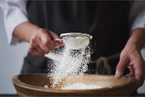 Miniatura 7 de Colador de té HIC amplio con bandeja para goteo incorporada, malla de acero inoxidable 18/8, 2 in, Plateado