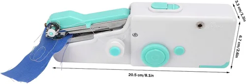 Miniatura 2 de Máquina de coser de mano, mini máquina de coser portátil, pequeña máquina de reparación, herramienta doméstica para telas, ropa, niños, tela, hogar