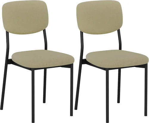 Miniatura 7 de Einhomn Juego de sillas de comedor tapizadas, modernas sillas de comedor apilables con respaldo de terciopelo suave, sillas de cocina con patas