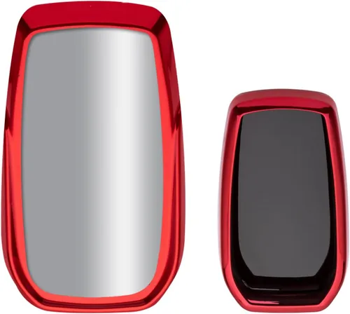 Miniatura 10 de x xotic tech Funda para llavero de ABS con patrón de fibra de carbono negra brillante, compatible con Toyota Land Cruiser, 4Runner Hignlander, Rav4