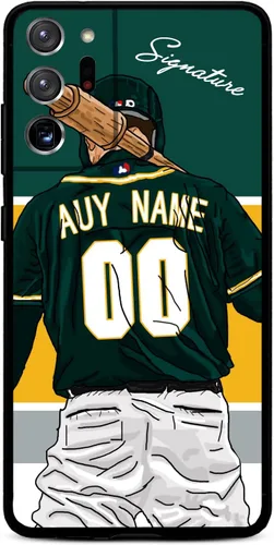 Miniatura 14 de Funda de béisbol personalizada con nombre y número para Samsung Galaxy Note 20/20 Ultra 10 Pro Note 9 8, silicona líquida con protección de cámara